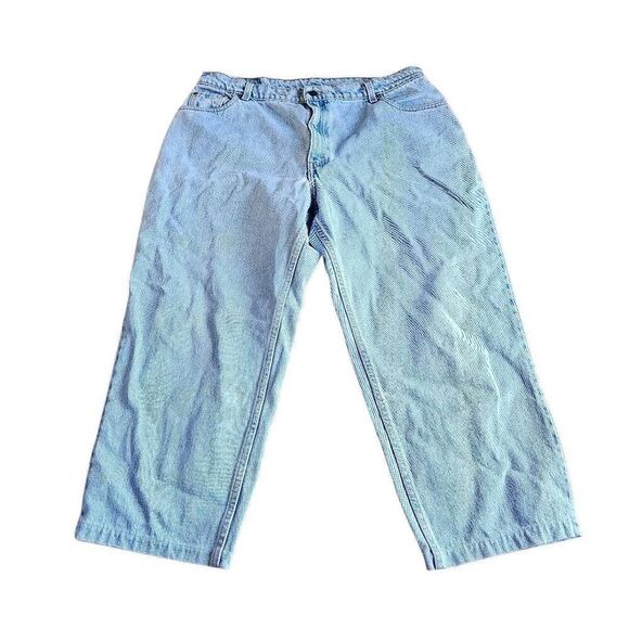 Vintage levis womens Sz 18 wash blue relax fit tapered leg 90s - Picture 3 of 10